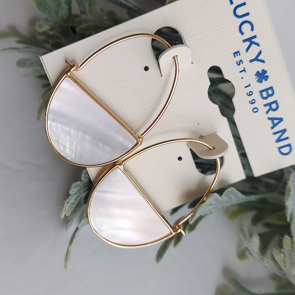 Lucky Brand Reversible Hoop Earrings NWOT - Picture 4 of 5